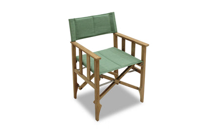 LifestyleGarden Zircon Teak Folding Director Chair, Piquant Green