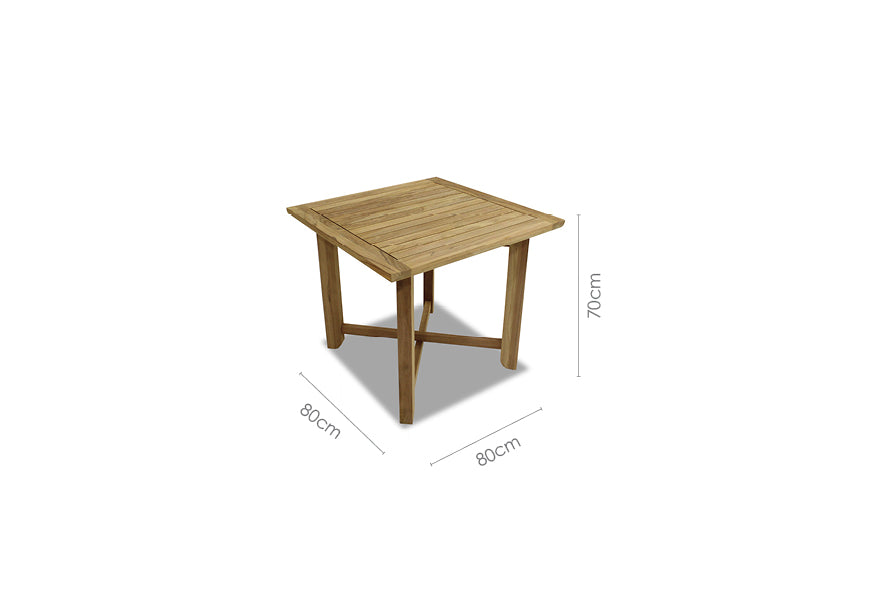 LifestyleGarden Zircon Teak Folding Square Balcony Table