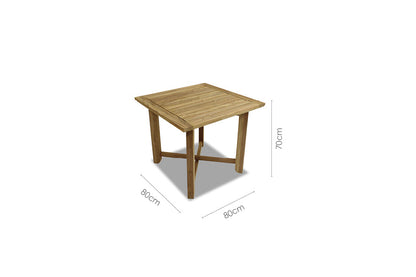 LifestyleGarden Zircon Teak Folding Square Balcony Table