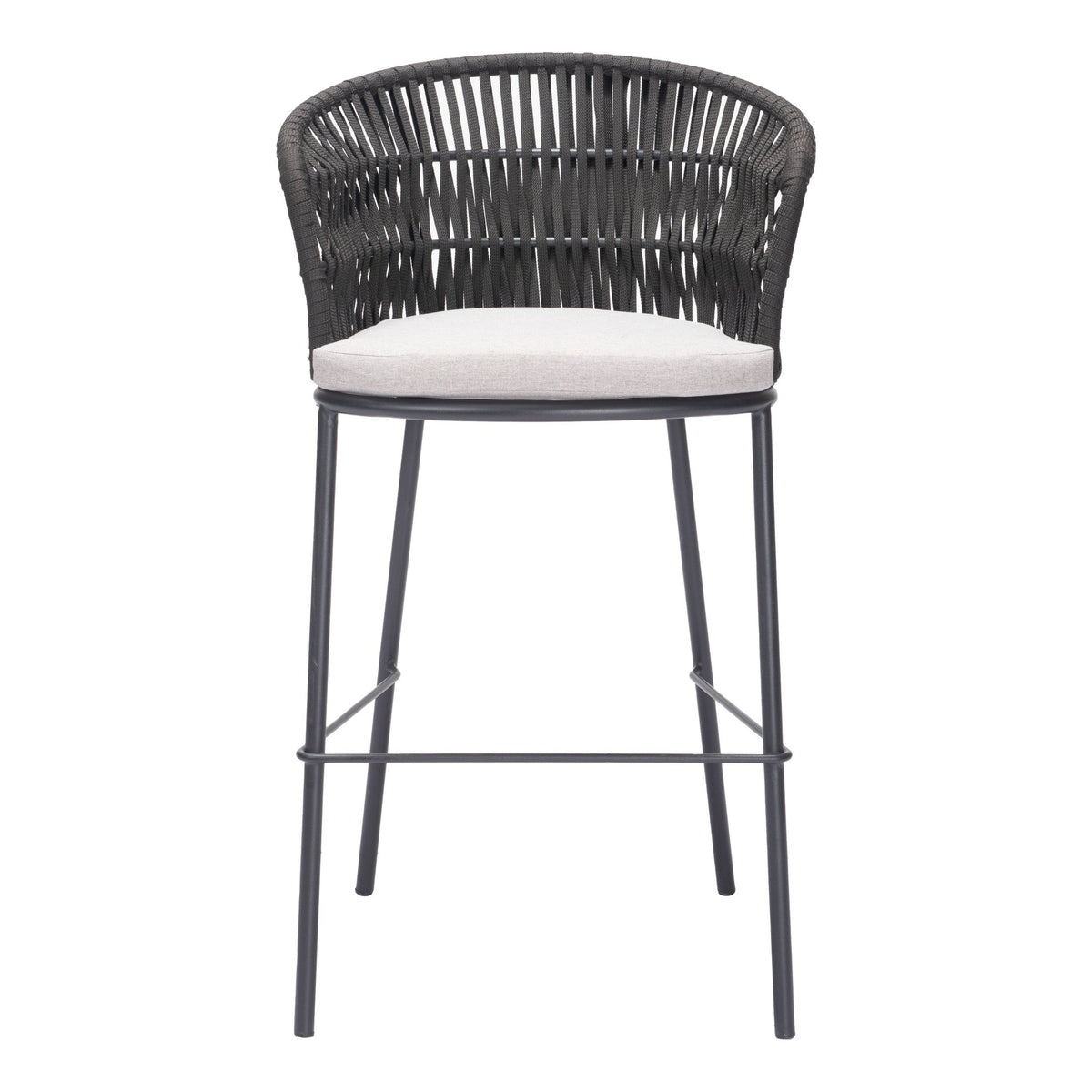 Freycinet Outdoor Patio Barstool, Set of 2, Black