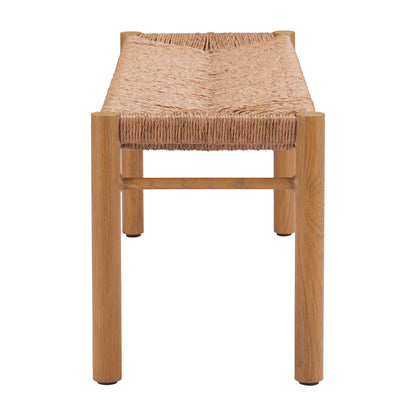 Iska Outdoor Patio Bench, Natural