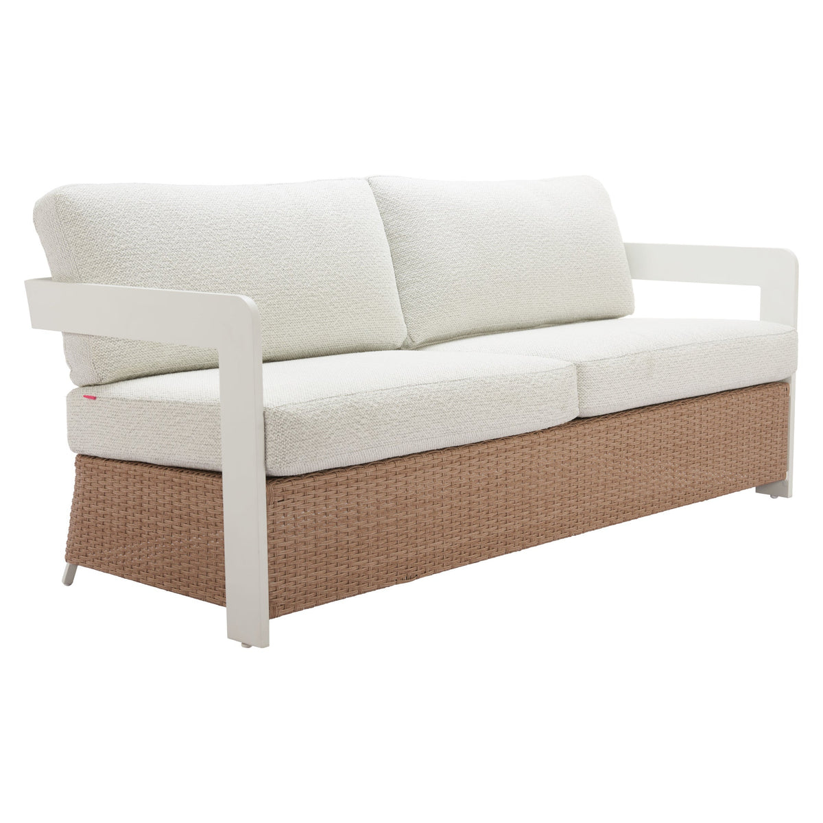 Gelo Outdoor Patio Sofa, White & Brown