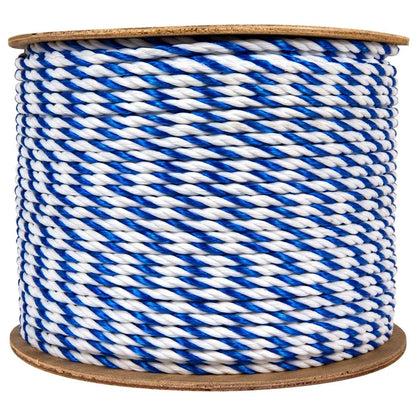 Aamstrand 3/4 inch blue and white pool rope 10352 on a spool, supplier photo