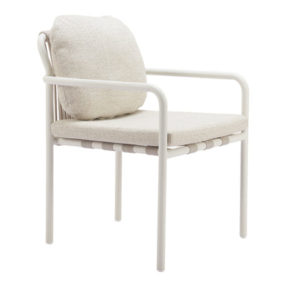 Aite Outdoor Patio Dining Chair, Set of 2, Beige