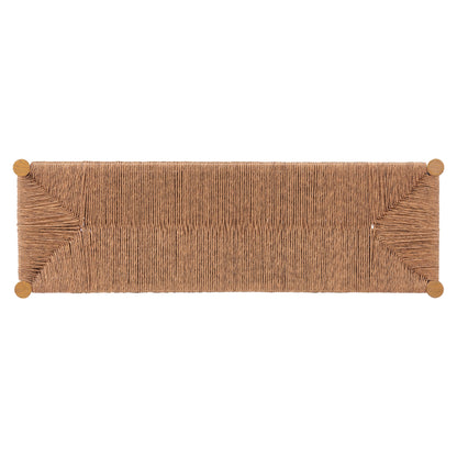 Iska Outdoor Patio Bench, Natural