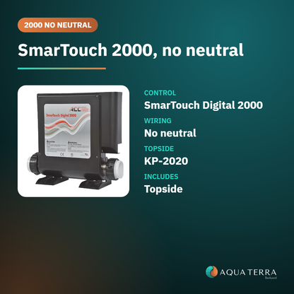 ACC SmarTouch Digital 2000 no neutral spa control at a glance: no neutral wiring, KP-2020 topside included
