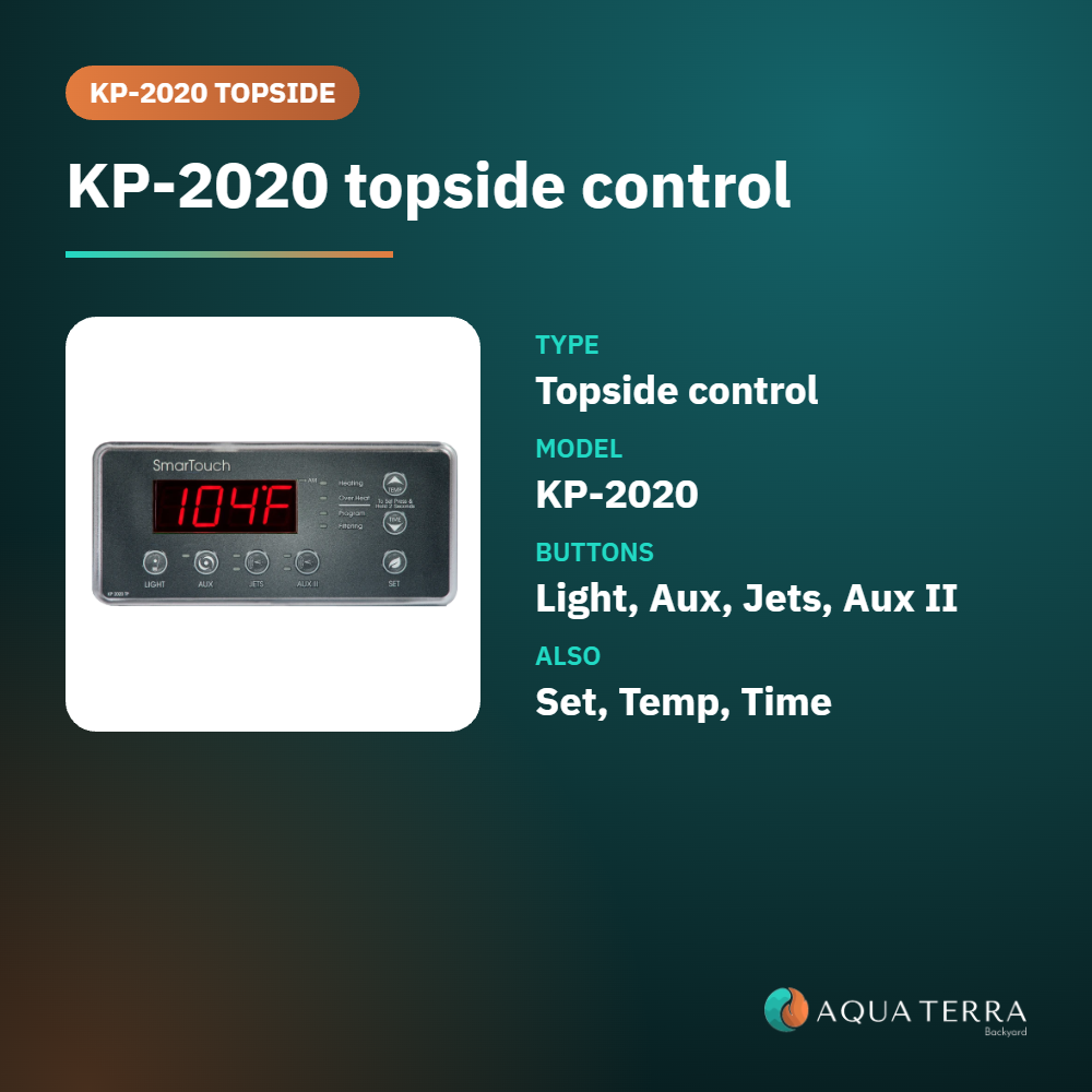 ACC KP-2020 TP spa topside control at a glance: seven functions on one topside panel