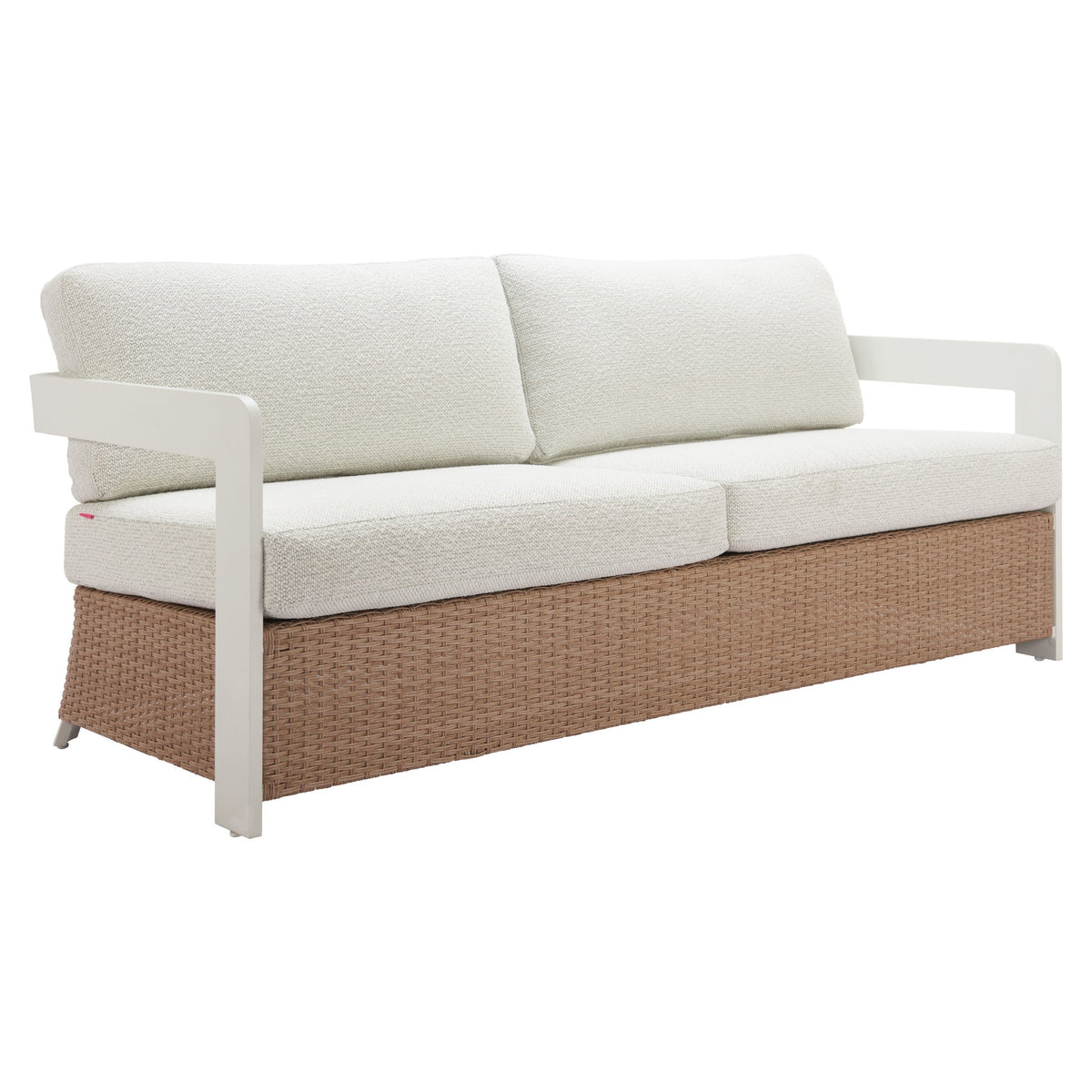 Gelo Outdoor Patio Sofa, White & Brown