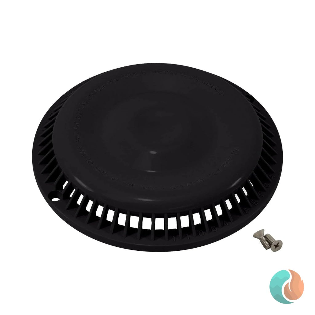 Afras Anti-Vortex Cover, Black, with Screws, model 11064BK