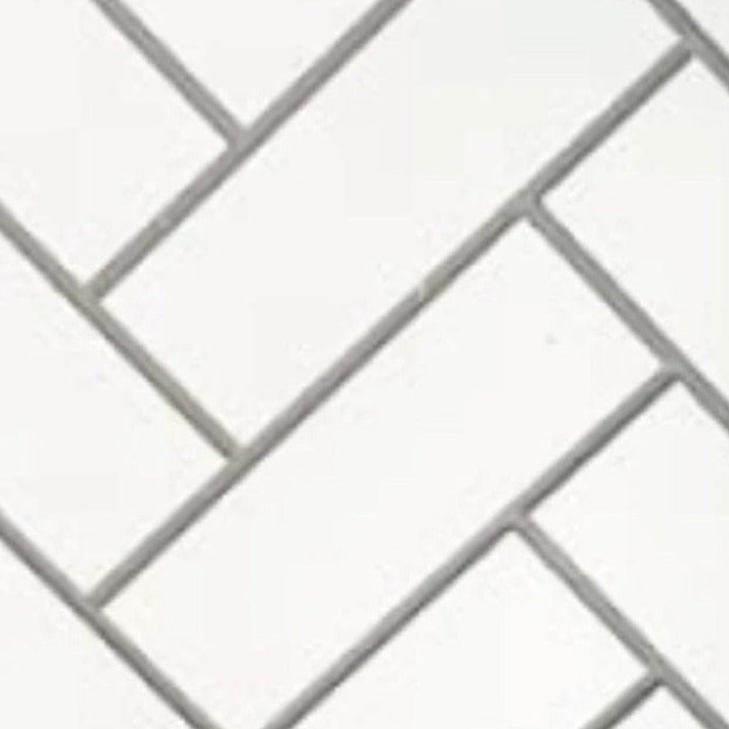 American Hearth Herringbone Brick Set, 36", White, for WB36 Wood Burning Firebox | WBL36HWH