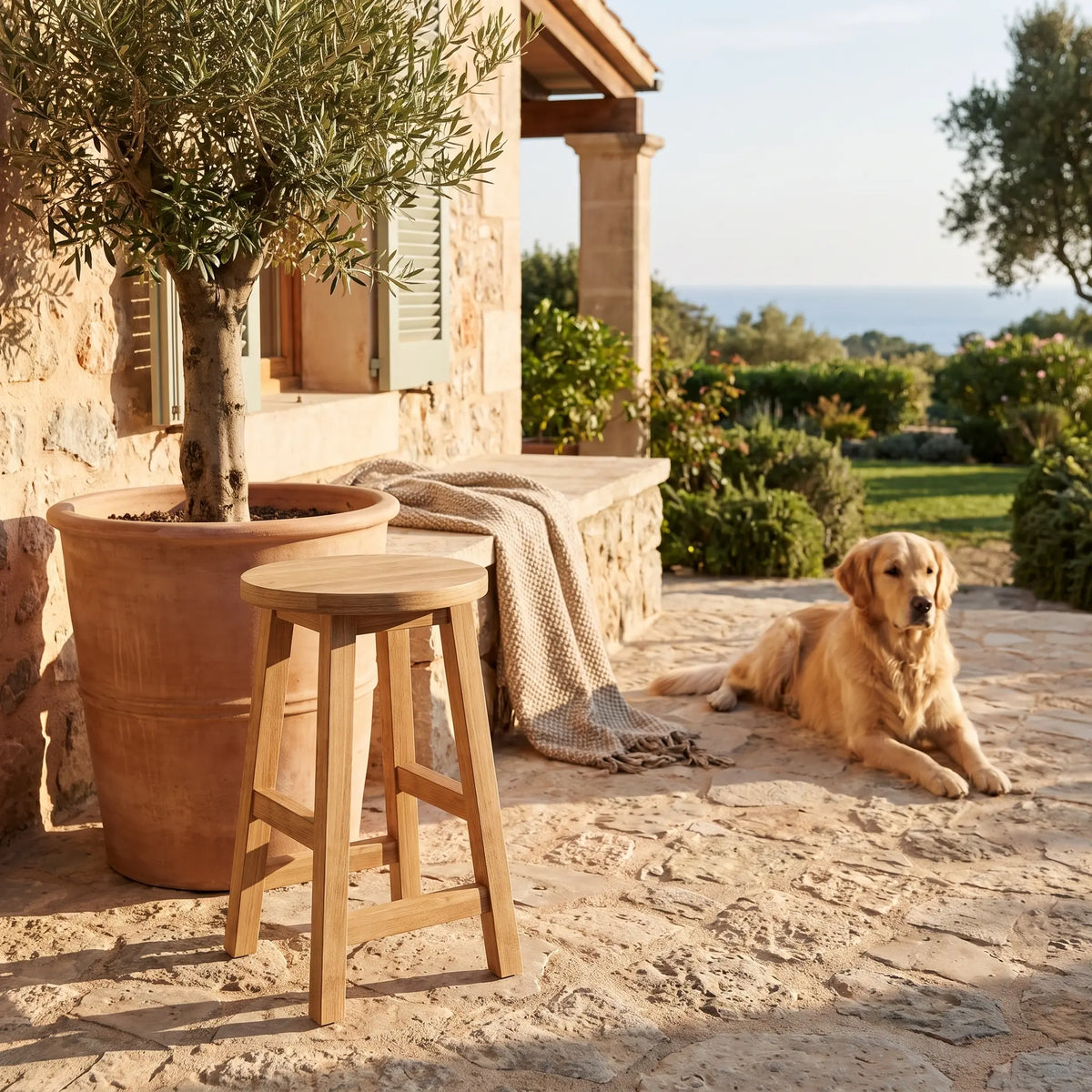 Anderson Teak Alpine Round Counter Stool