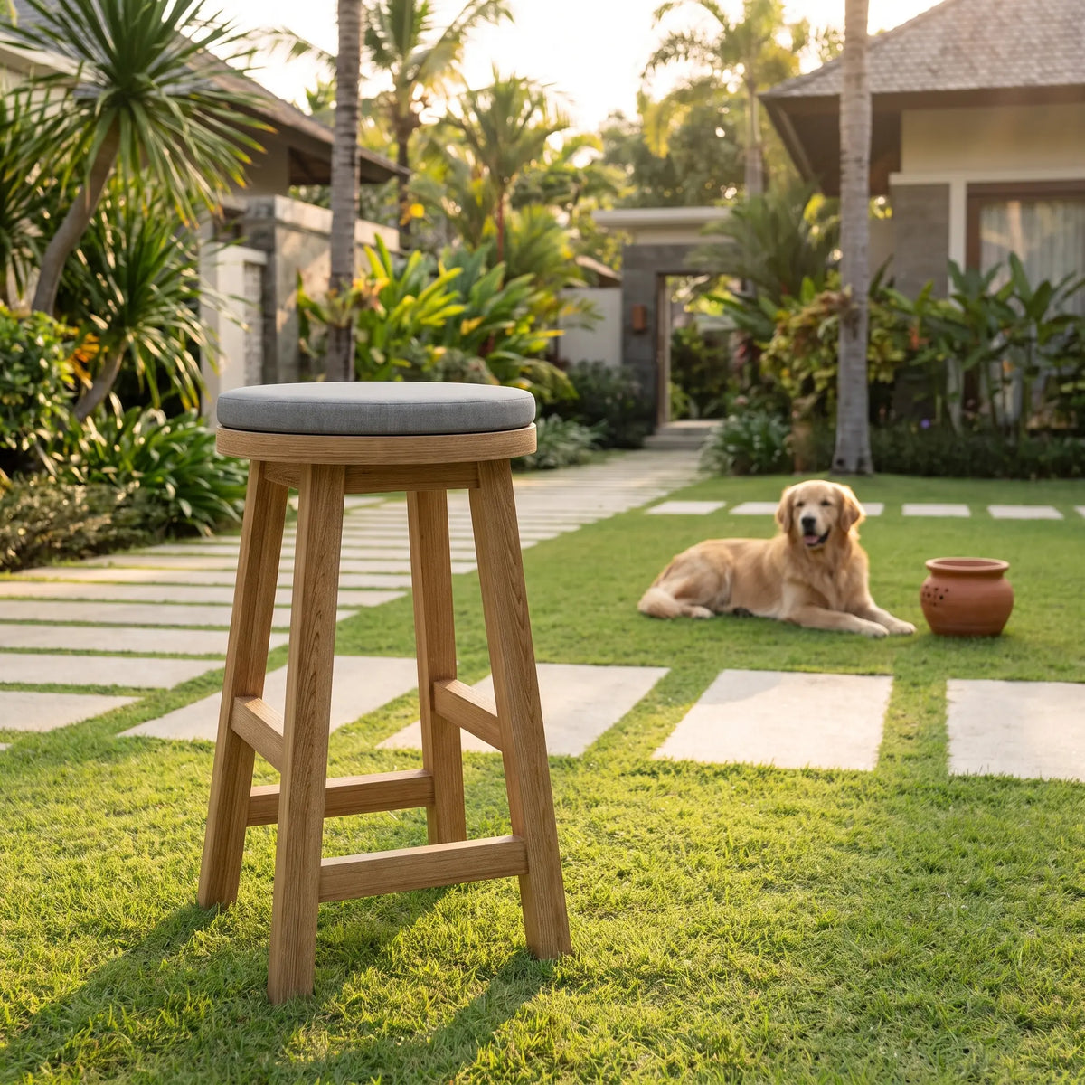 Anderson Teak Alpine Round Counter Stool