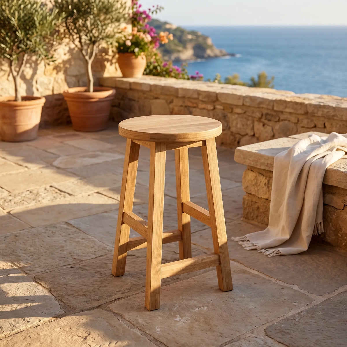 Anderson Teak Alpine Round Counter Stool