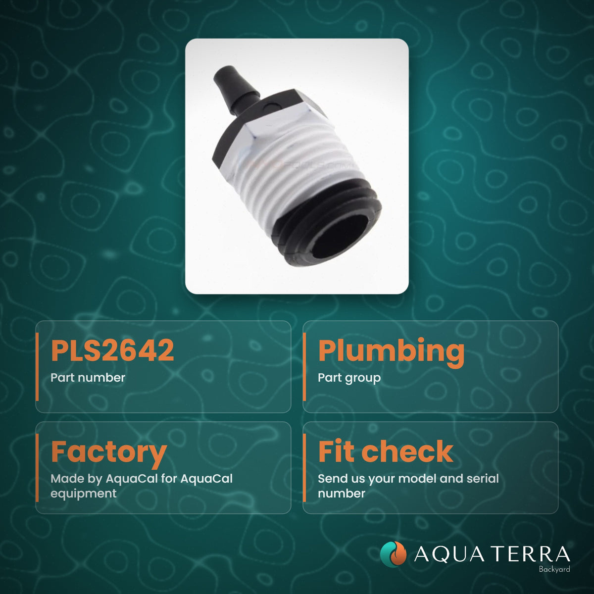 AquaCal Hose Barb, model PLS2642, view 3