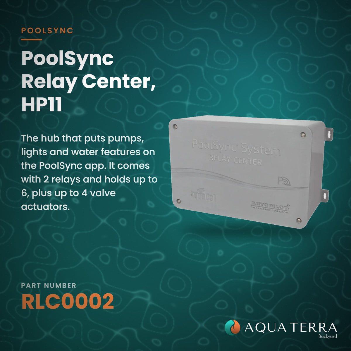 AquaCal Relay Center, HP11, model RLC0002, view 2