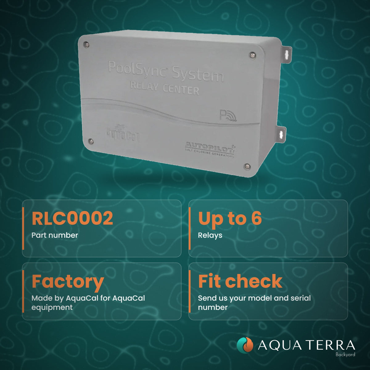 AquaCal Relay Center, HP11, model RLC0002, view 3