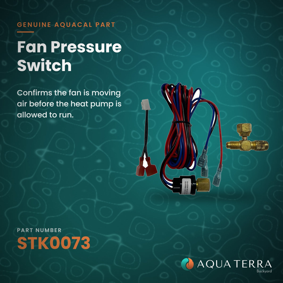 AquaCal Fan Pressure Switch, model STK0073, view 2
