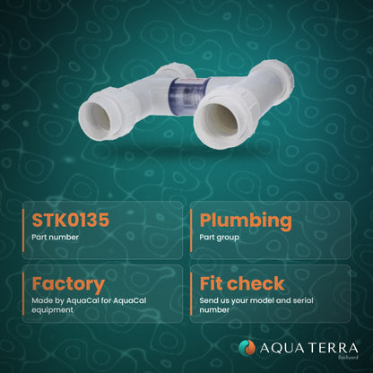 AquaCal Heat Pump Bypass Manifold, model STK0135, view 3