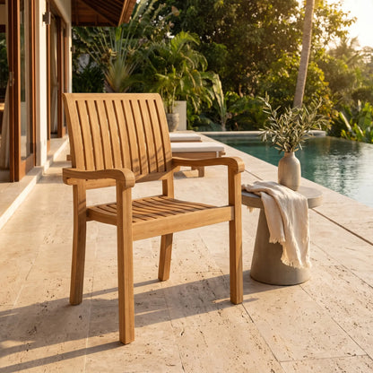 Anderson Teak Aspen Stackable Armchair (Fully Built & 4 pcs in a box)