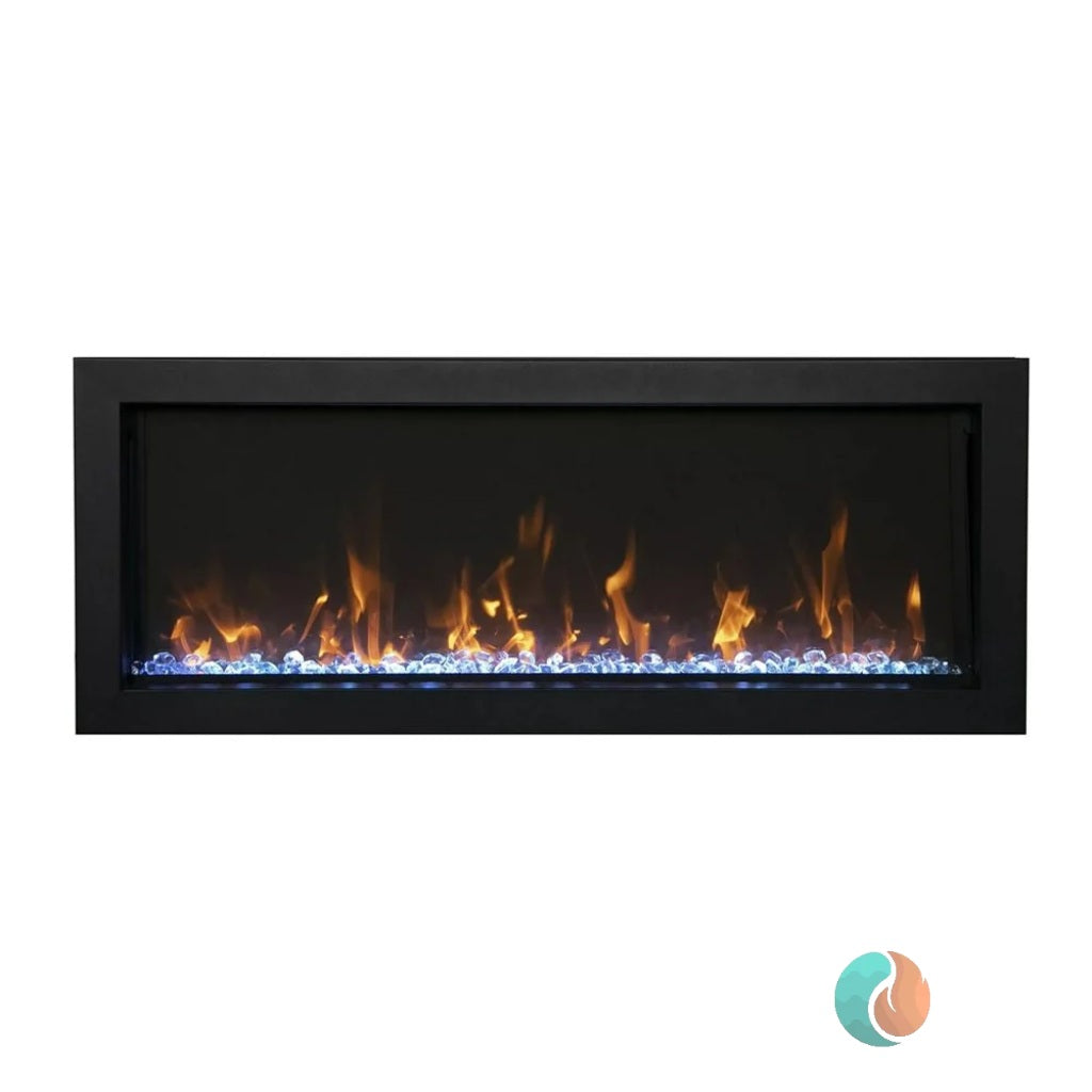Amantii Panorama Slim Smart Electric Fireplace, 60", Indoor/Outdoor | BI-60-SLIM-OD