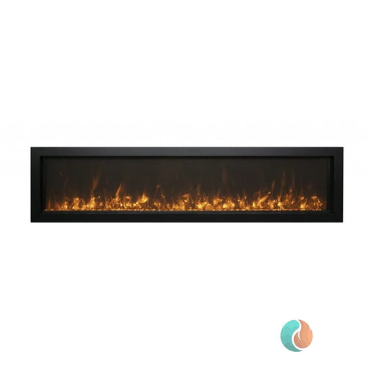 Amantii Panorama Slim Smart Electric Fireplace, 88", Indoor/Outdoor | BI-88-SLIM-OD