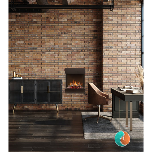 Amantii The CUBE Lumina 3-sided electric fireplace