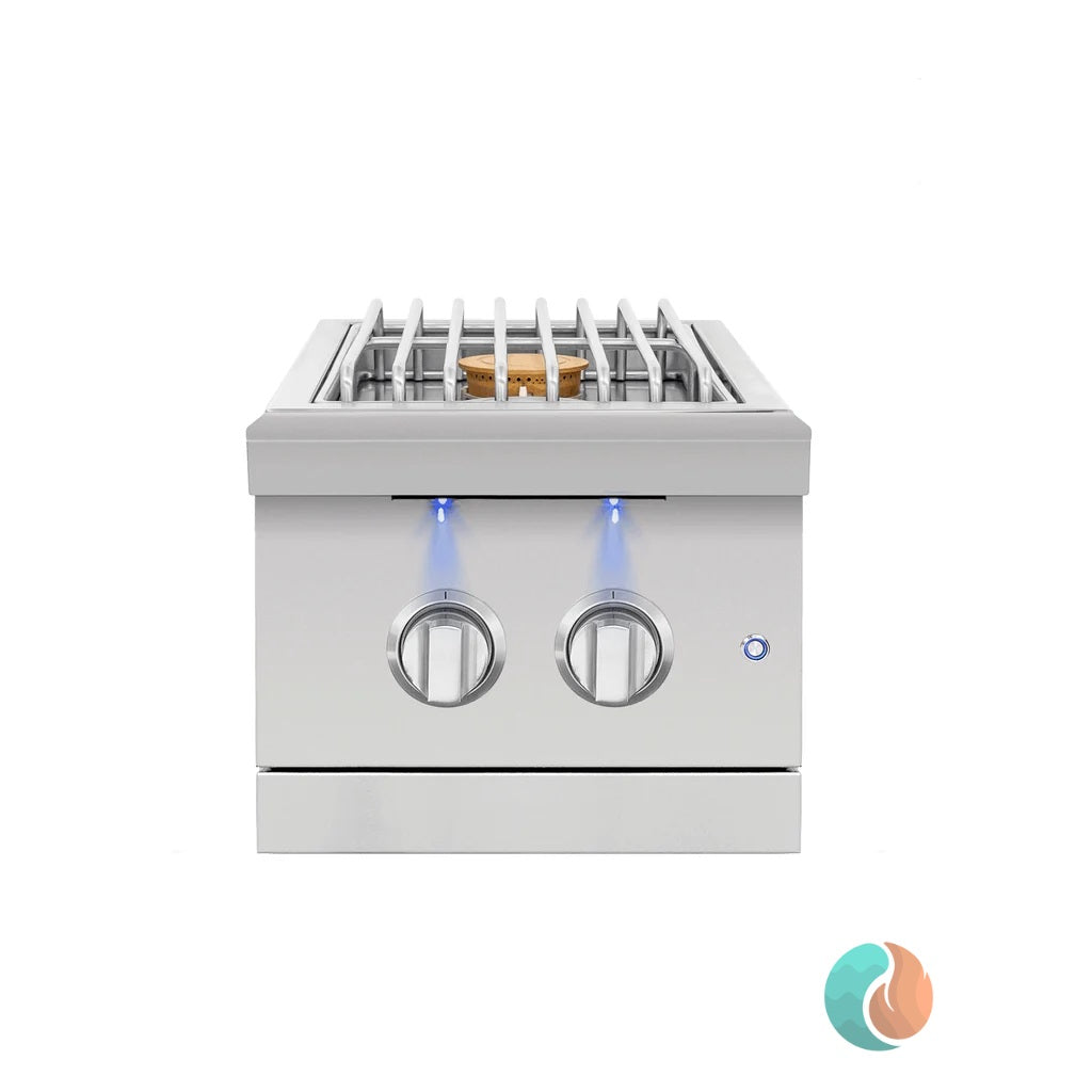 American Made Grills Encore Double Side Burner, Natural Gas | ENCSB2-NG