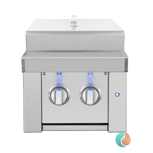 American Made Grills Estate Double Side Burner, Propane | ESTSB2-LP