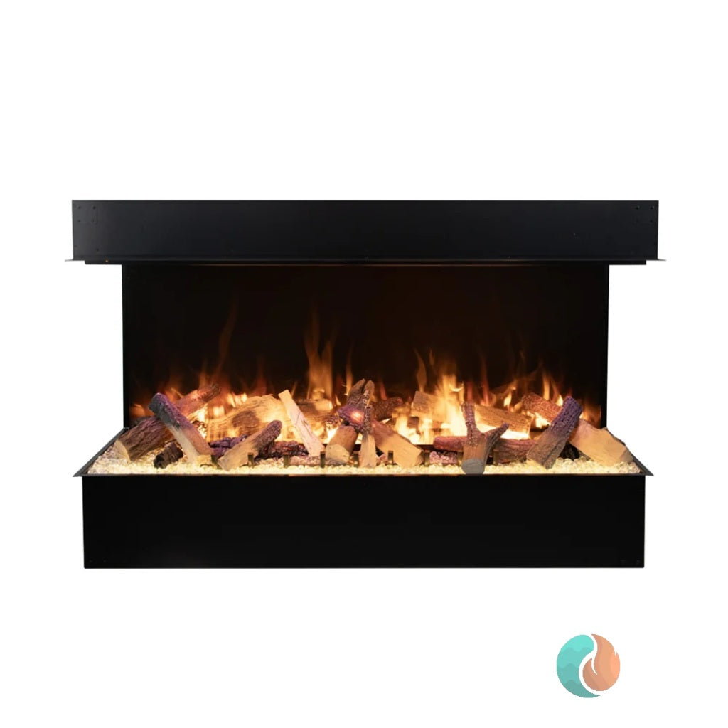 Amantii Signature TruView Electric Vapor Fireplace, 55", 3-Sided, Built-In | TRV-55-SIG