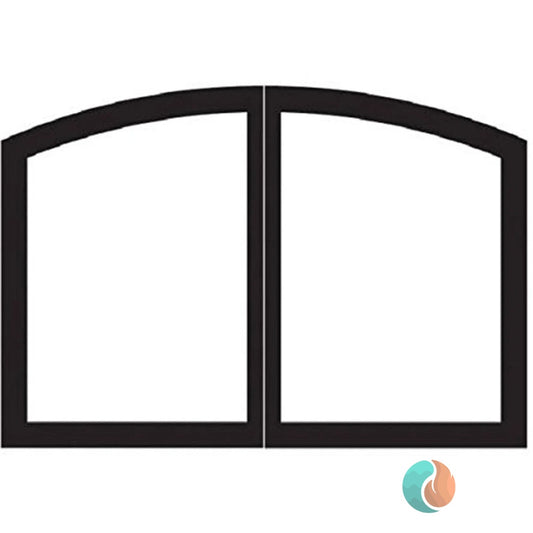 American Hearth Arch Door Set, Hammered Pewter, for VFD42 Firebox | VBR42SCHP