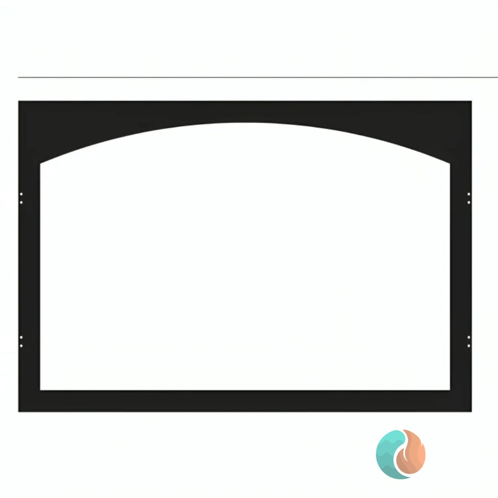American Hearth Arch Door Frame, Black, for VFD42 Firebox | VBY42SBL