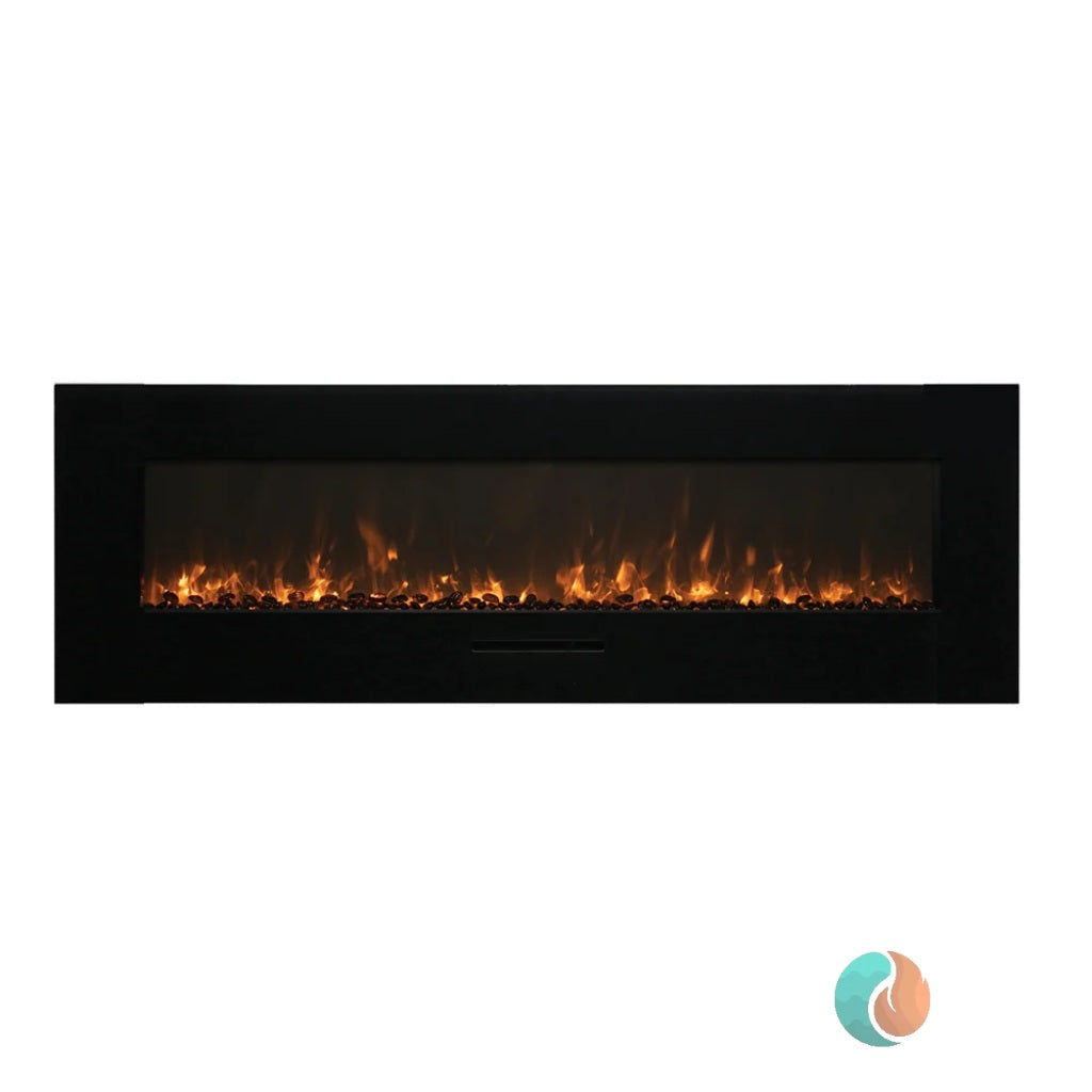 Amantii Wall Mount & Flush Mount Smart Electric Fireplace | WM-FM-60-7023-BG