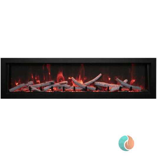 Amantii Panorama Deep Lumina Electric Fireplace, 40", Indoor/Outdoor | BI-40-DEEP-OD-LUMINA