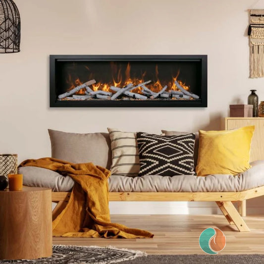 Amantii Symmetry Bespoke Built-In Electric Fireplace, 100" | SYM-100-BESPOKE