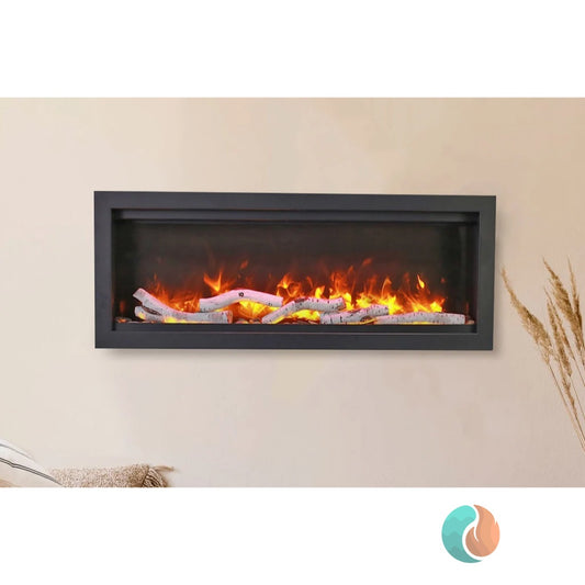 Amantii Symmetry Bespoke Built-In Electric Fireplace, 34" | SYM-34-BESPOKE