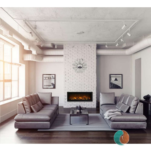 Amantii Symmetry Bespoke Built-In Electric Fireplace, 42" | SYM-42-BESPOKE