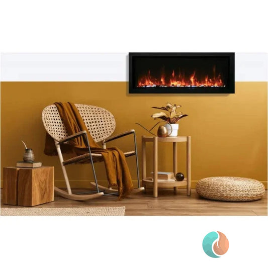 Amantii Panorama Xtraslim Lumina Smart Electric Fireplace, 40", Indoor/Outdoor | BI-40-XTRASLIM-LUMINA