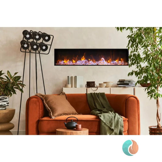 Amantii Panorama Deep Lumina Smart Electric Fireplace, 60", Indoor/Outdoor | BI-60-DEEP-OD-LUMINA