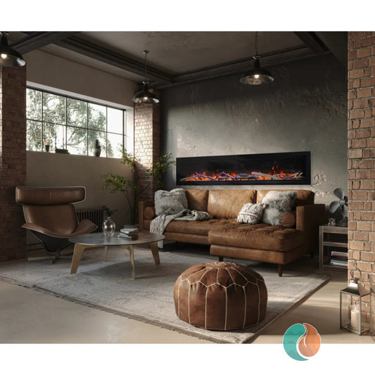 Amantii Symmetry Lumina Smart Electric Fireplace, 100", Indoor/Outdoor | SYM-100-LUMINA