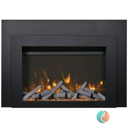 Amantii Lumina Flush Mount Electric Fireplace Insert, 34" | INS-FM-34-LUMINA