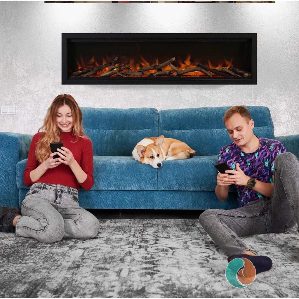 Amantii Symmetry Lumina Electric Fireplace, 60" | SYM-60-LUMINA
