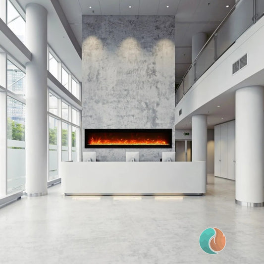 Amantii Symmetry Lumina Electric Fireplace, 74" | SYM-74-LUMINA