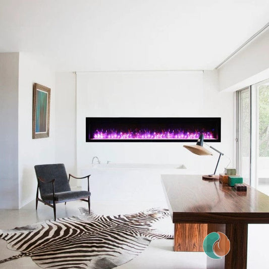 Amantii Symmetry Lumina Electric Fireplace, 88" | SYM-88-LUMINA