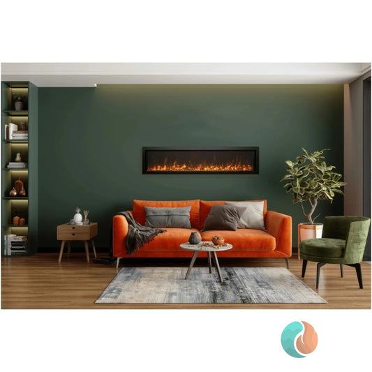 Amantii Panorama Xtraslim Lumina Smart Electric Fireplace, 60", Indoor/Outdoor | BI-60-XTRASLIM-LUMINA