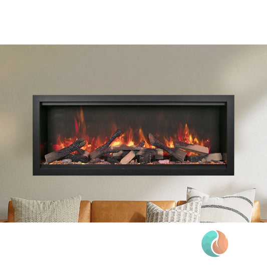 Amantii Symmetry Xtra Tall Bespoke Electric Fireplace, 50", Indoor/Outdoor | SYM-50-XT-BESPOKE