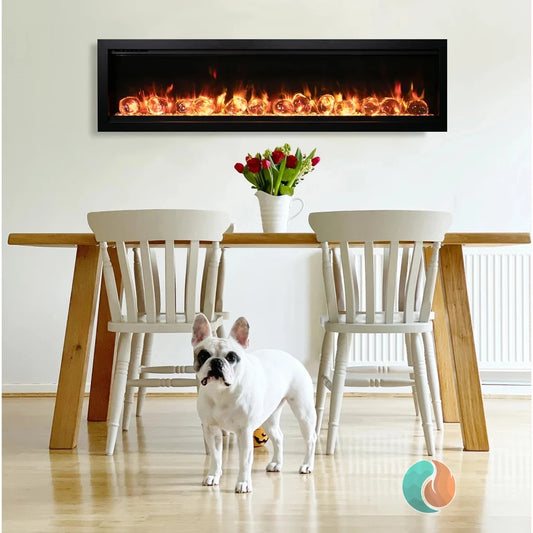 Amantii Symmetry Bespoke Electric Fireplace, 60" | SYM-60-BESPOKE