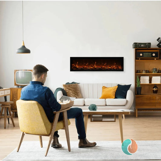 Amantii Symmetry Xtra Tall Bespoke Electric Fireplace, 60" | SYM-60-XT-BESPOKE