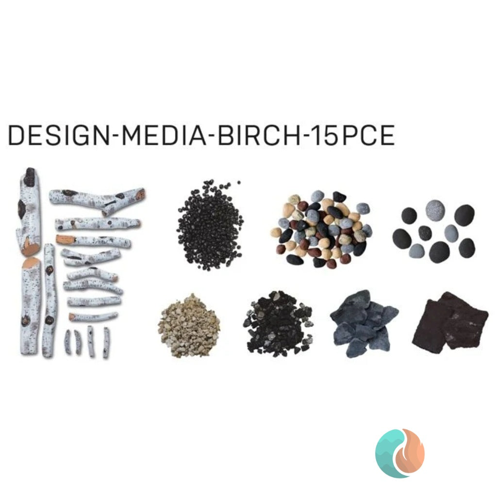 Amantii Birch Deluxe Media Kit, 15 Piece | DESIGN-MEDIA-BIRCH-15PCE