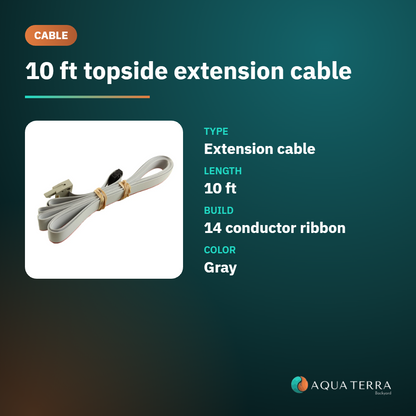 ACC 11-XT14-10 spa topside extension cable at a glance: 10 ft, 14 conductor, flat ribbon, gray
