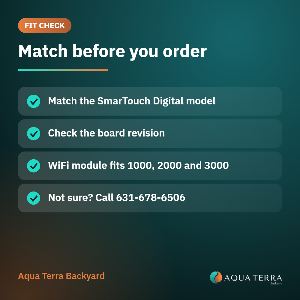ACC SmarTouch Digital 1000 circuit board fit check card for confirming the board revision before ordering